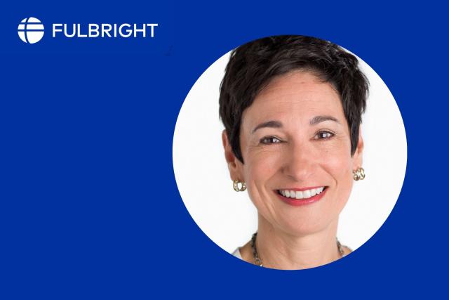Fulbright logo and photo of Jennifer Brush